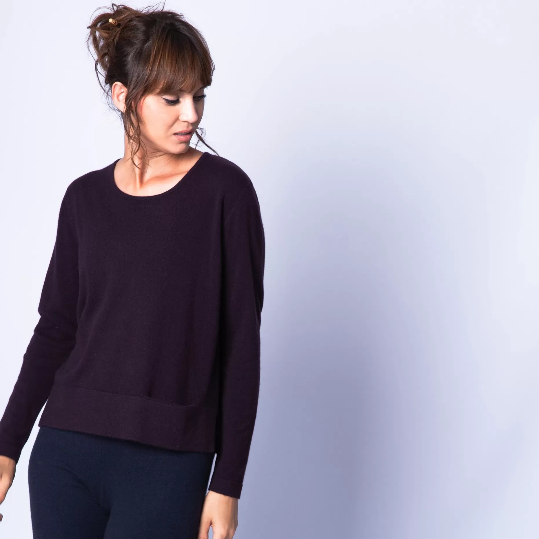 Maison Montagut Pull Court Fentes Cotes En Cachemire - Harmonie>Femme Pulls