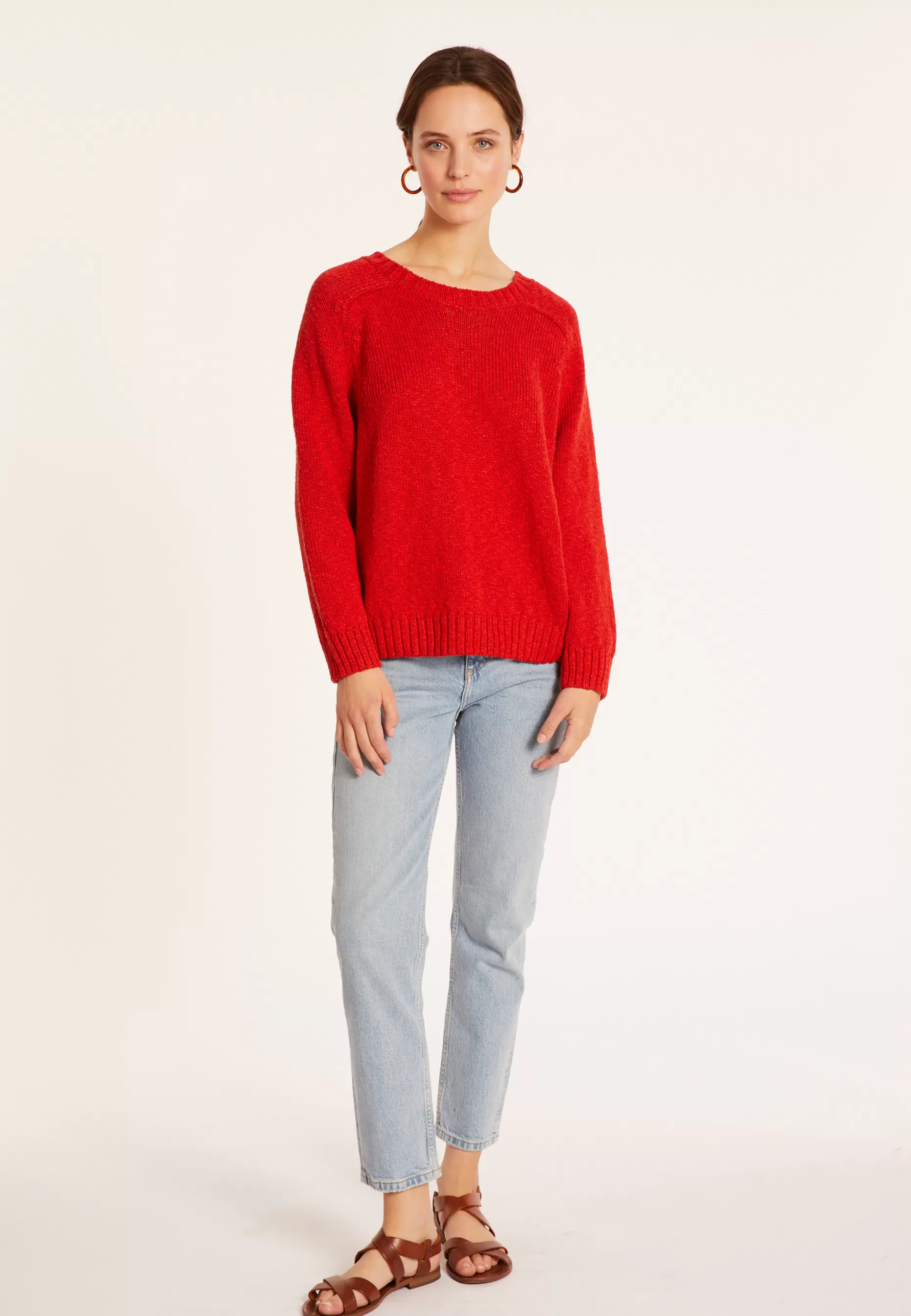 Maison Montagut Pull Emmanchures Marteau En Coton Et Lin - Mick>Femme Pulls