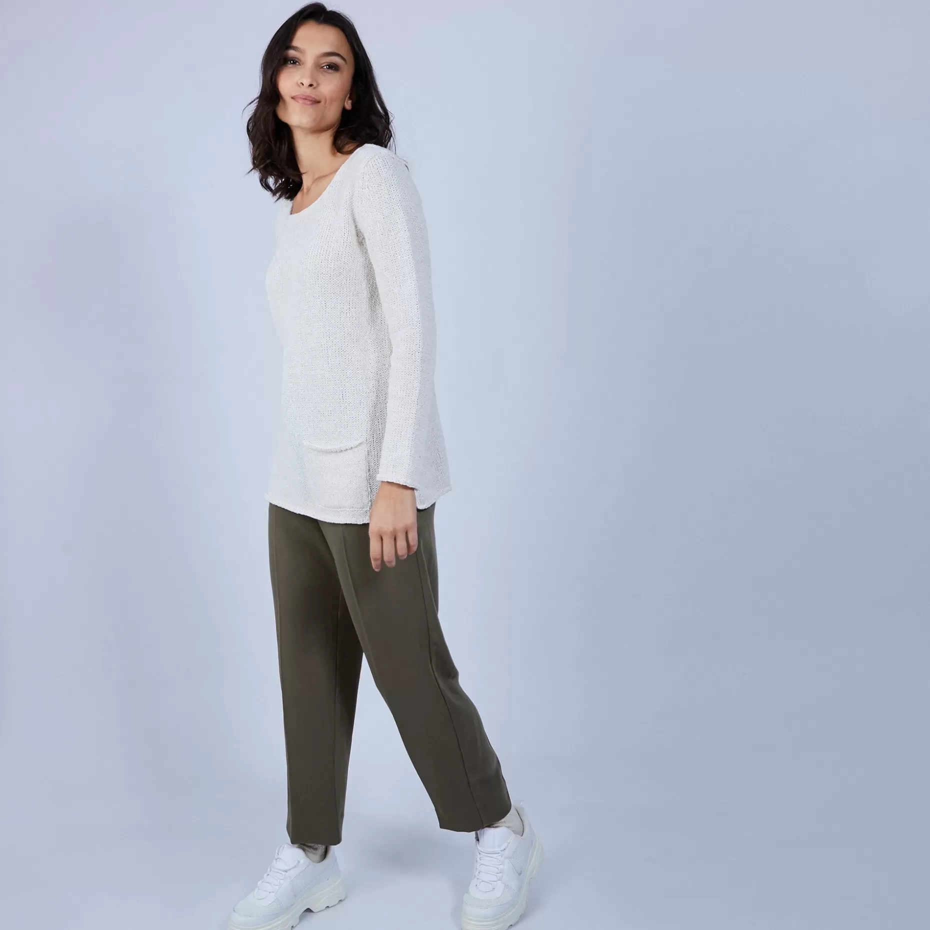 Maison Montagut Pull En Laine Et Soie Poche Avant - Bajira>Femme Pulls