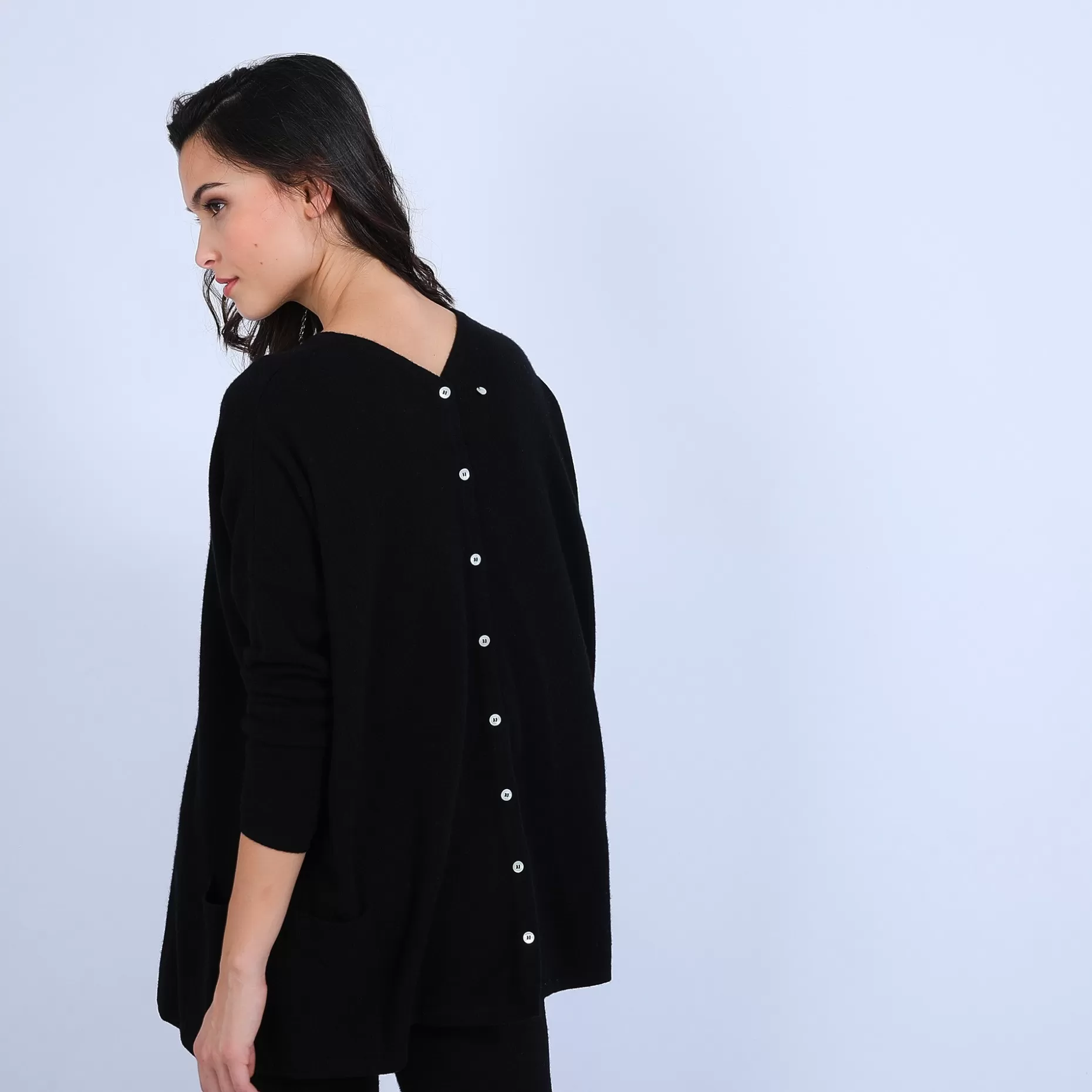 Maison Montagut Pull Large En Cachemire Boutonne Dans Le Dos - Osana>Femme Pulls