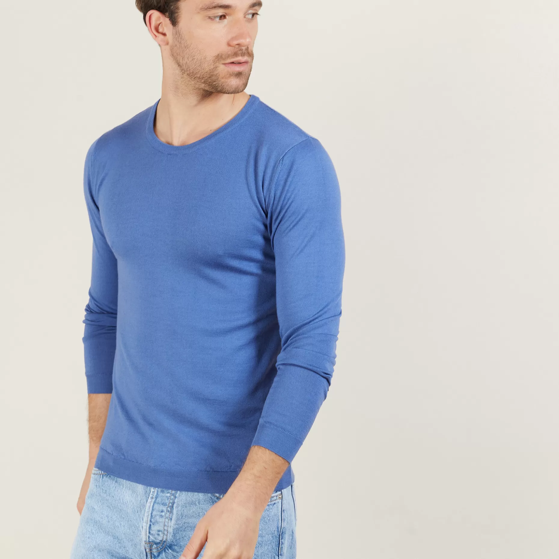 Maison Montagut Pull Ras Du Cou En Laine Merinos - Bertille>Homme Pulls