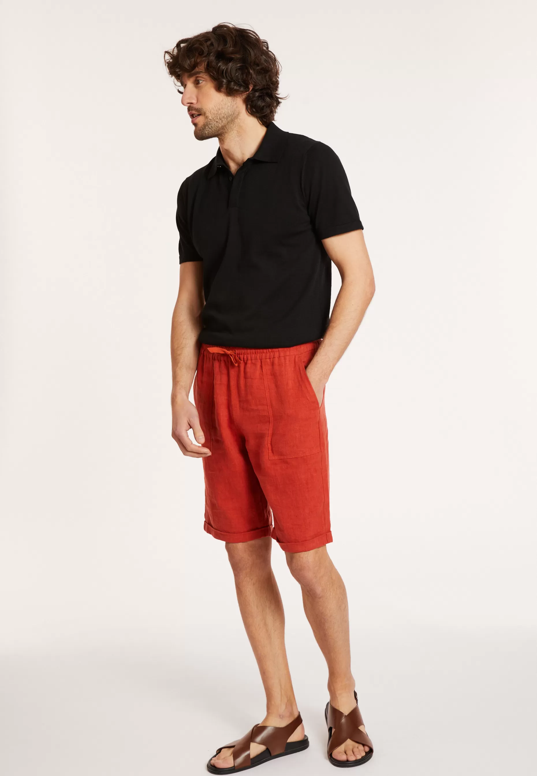 Maison Montagut Short A Poches En Lin - Diego>Homme Shorts Et Pantalons