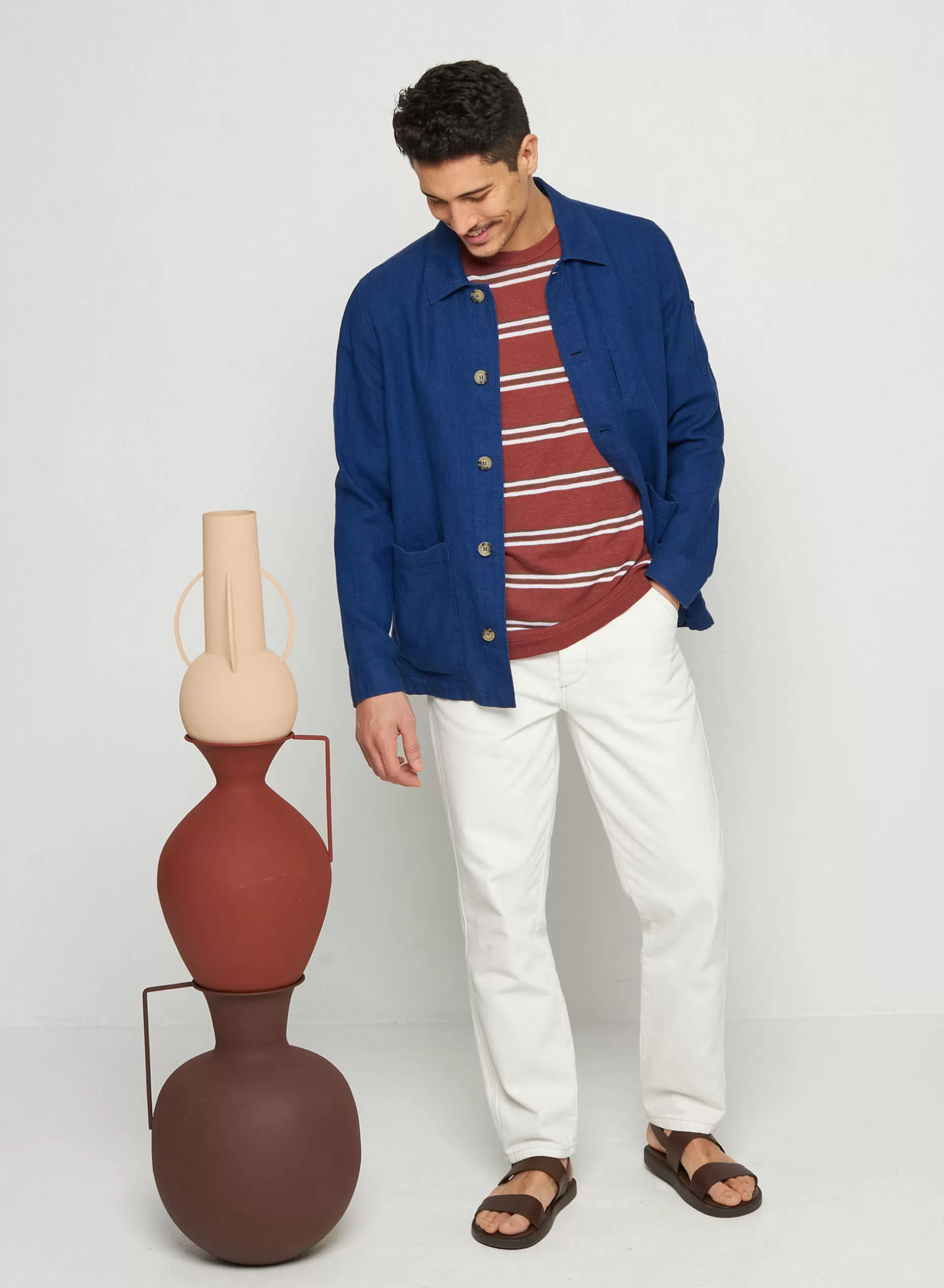 Maison Montagut Surchemise Casual En Lin - Rodrigue>Homme Chemises