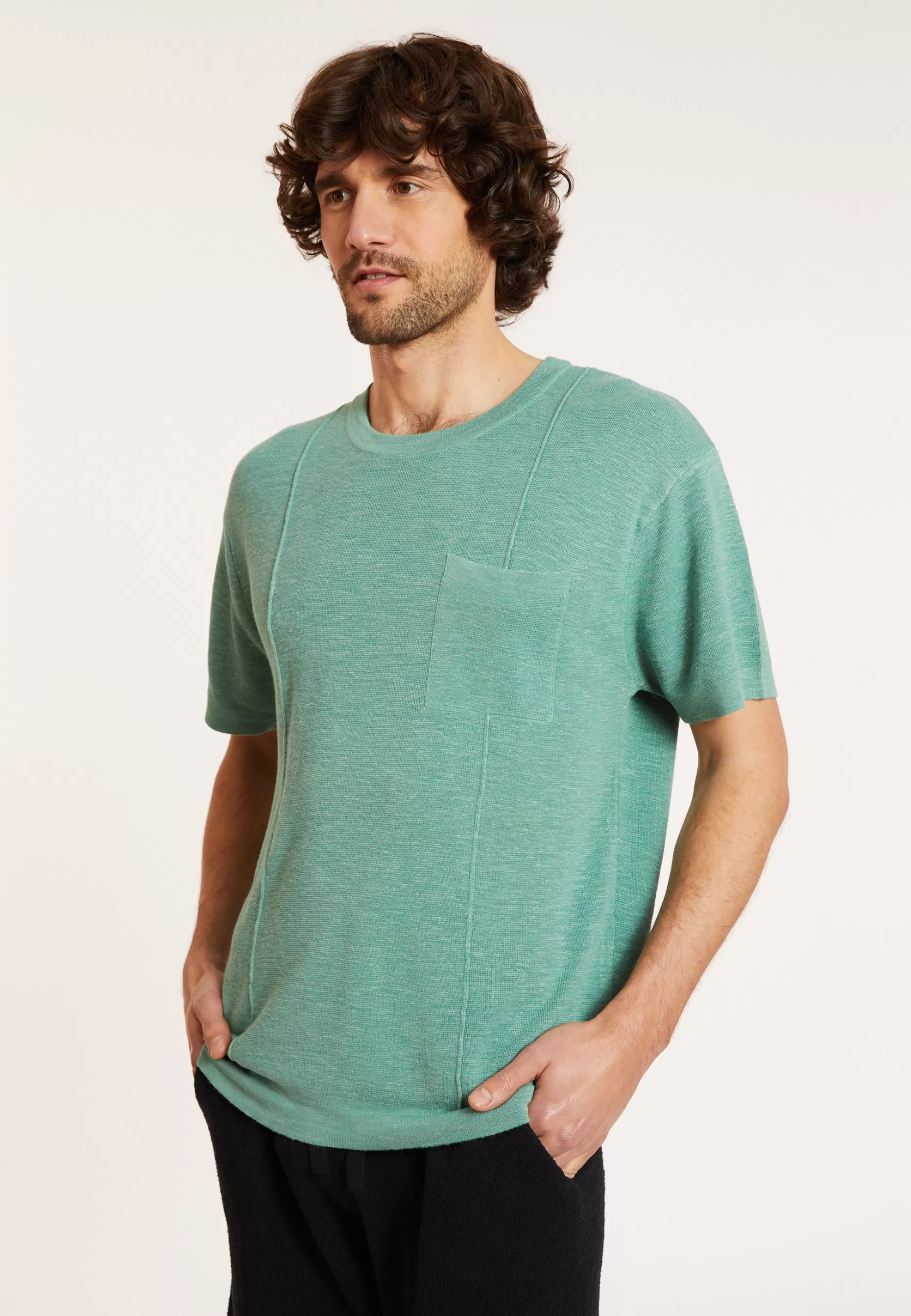 Maison Montagut T-Shirt Ample En Lin Flamme - Deon>Homme T-Shirts