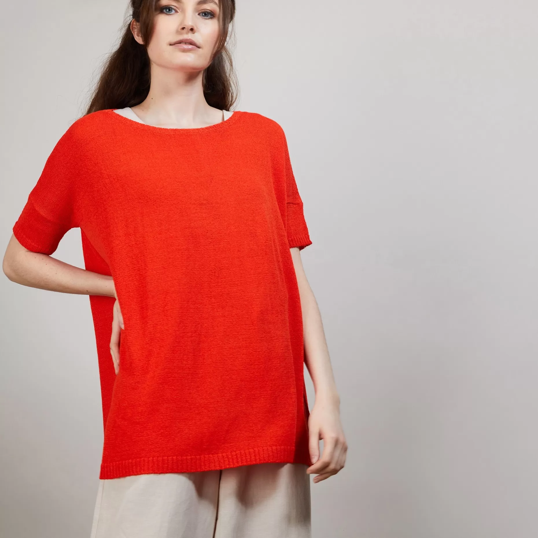 Maison Montagut T-Shirt Col Rond En Viscose Crepe - Bibiche>Femme T-Shirts