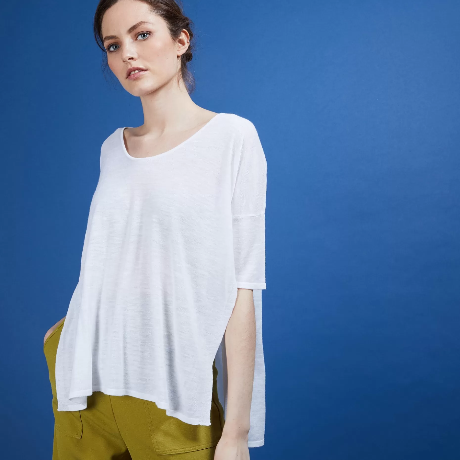 Maison Montagut T-Shirt Oversize En Lin Flamme - Batalya>Femme T-Shirts