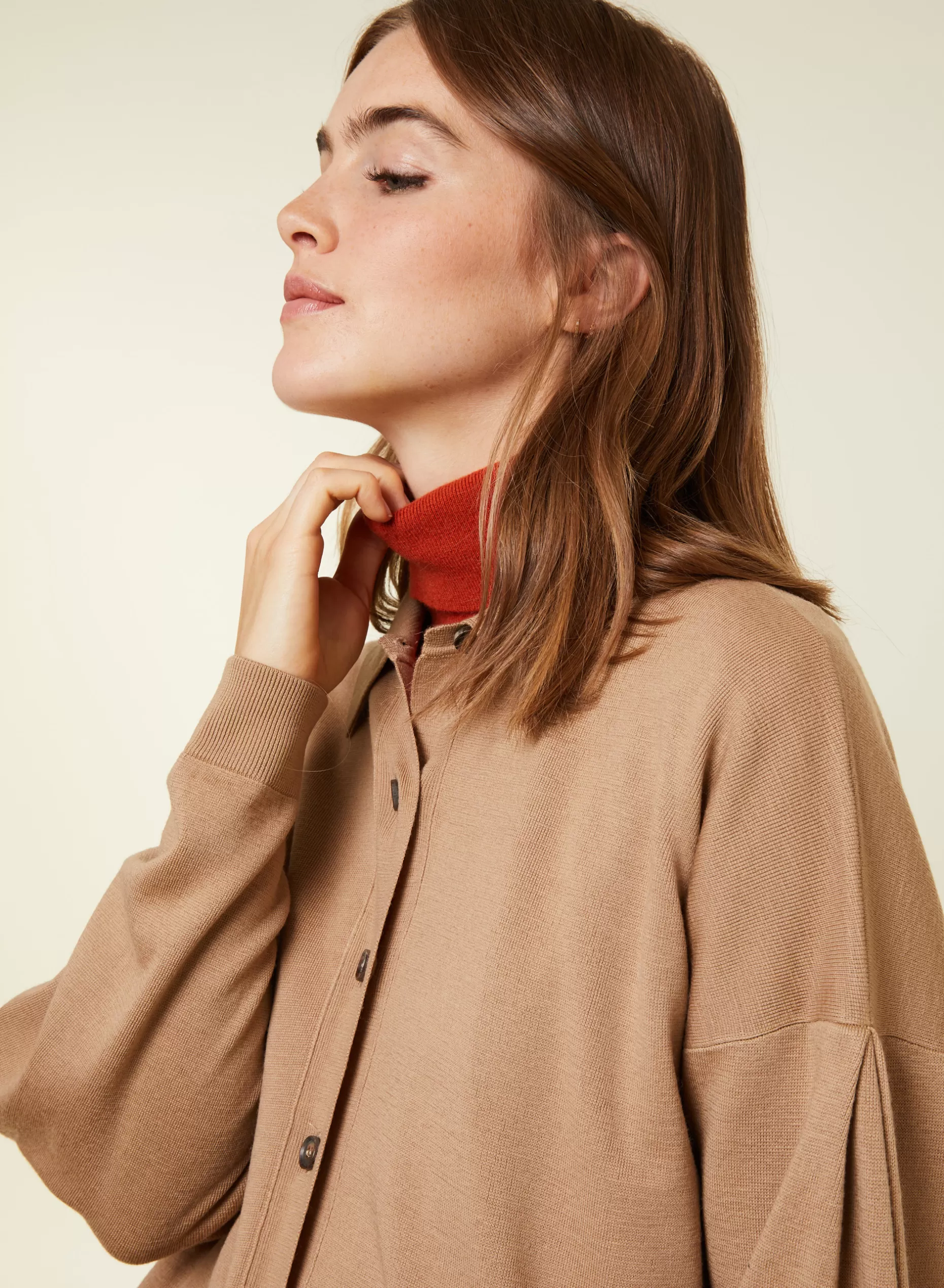 Maison Montagut Veste Boutonnee Col Polo En Laine Merinos - Gabriella>Femme Vestes Et Gilets