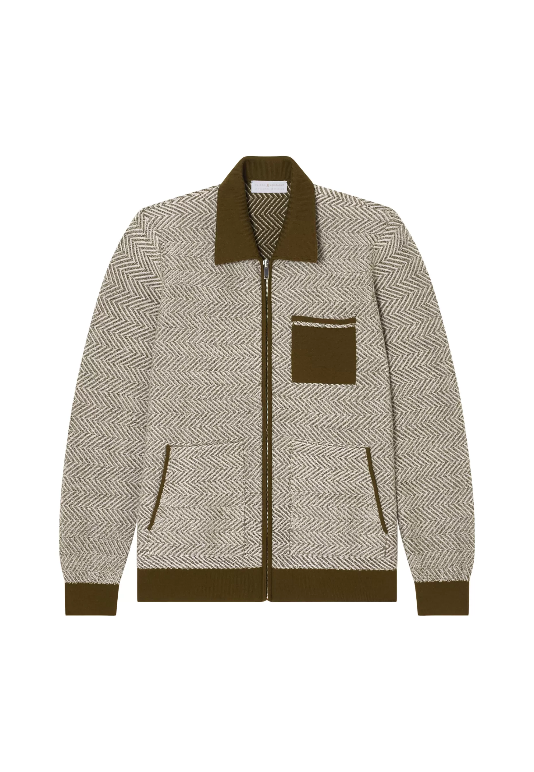 Maison Montagut Veste Zippee En Laine Merinos - Dinesh>Homme Vestes Et Gilets